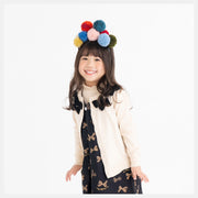 【130cm〜150cm】リボンニットカーディガン