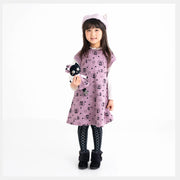 【130cm~140cm】ワンピース|ハート&CAT|ninoオリジナルジャガード生地
