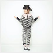 【130cm~150cm】ニットロングパンツ|オリジナル猫柄