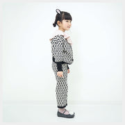 【130cm~150cm】ニットロングパンツ|オリジナル猫柄
