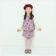 【130cm~150cm】ラップショートパンツ!ハート CAT ジャガード