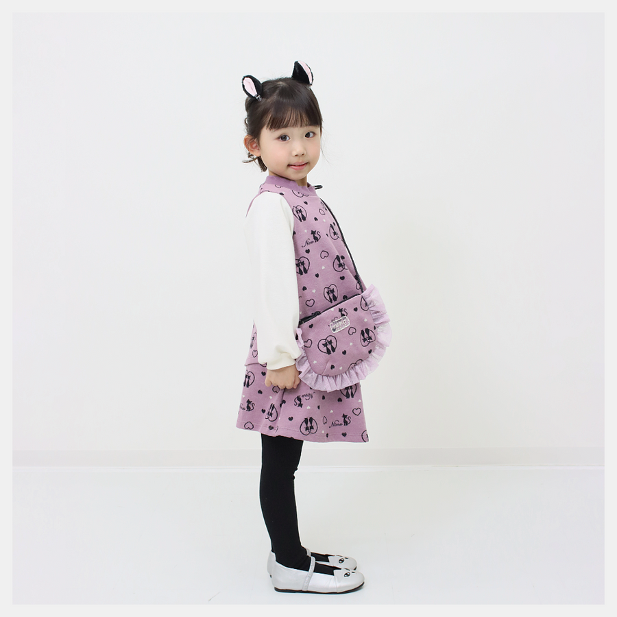 【130cm~150cm】ラップショートパンツ!ハート CAT ジャガード