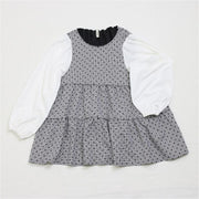 グレンチェックミニフラワーワンピース