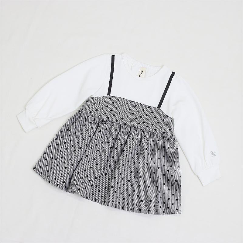 グレンチェックミニフラワーチュニック