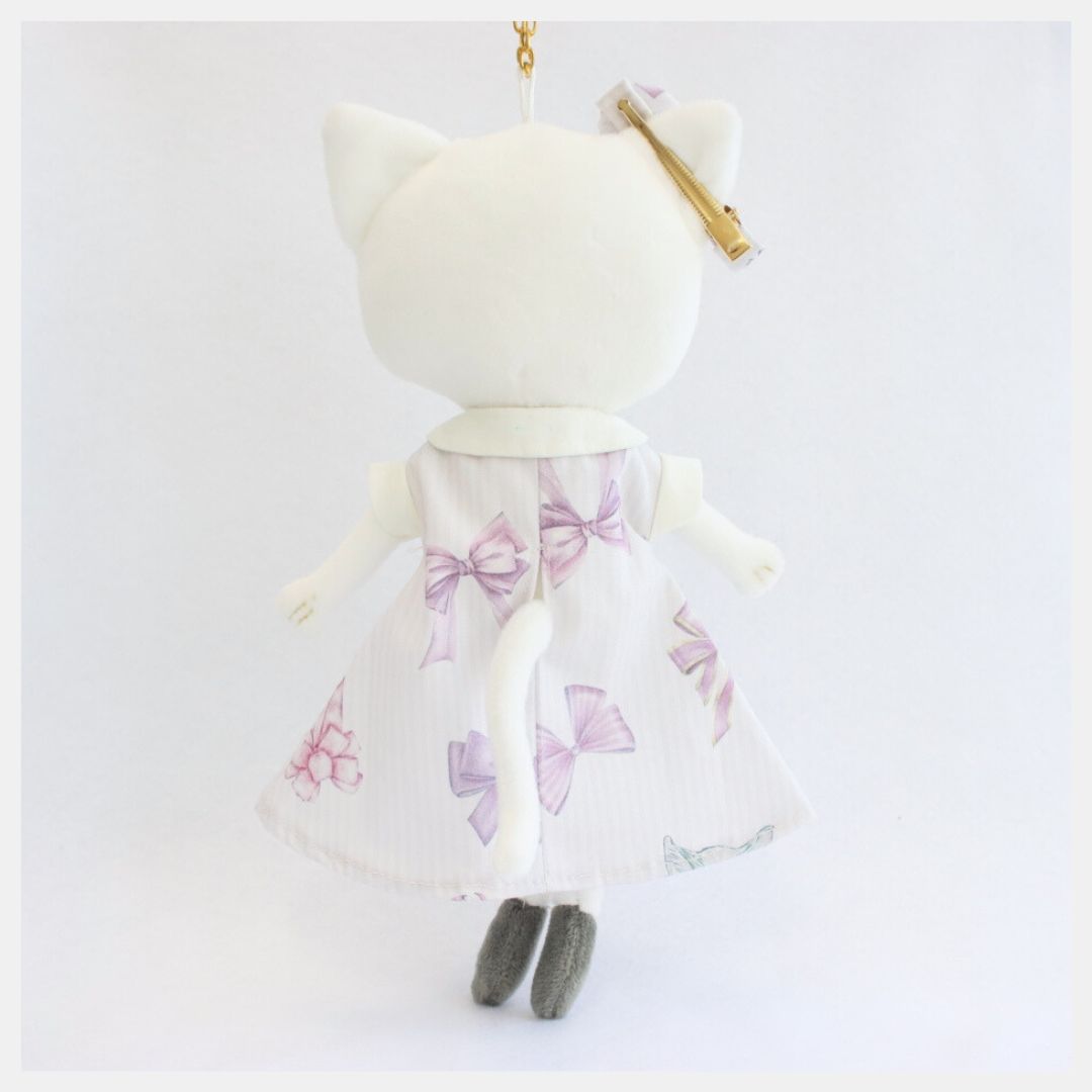 【着せ替え服】ninoオリジナルプリント前開きのワンピース|ピンク