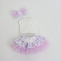 トップス&スカート ラメドットチュールパニエ