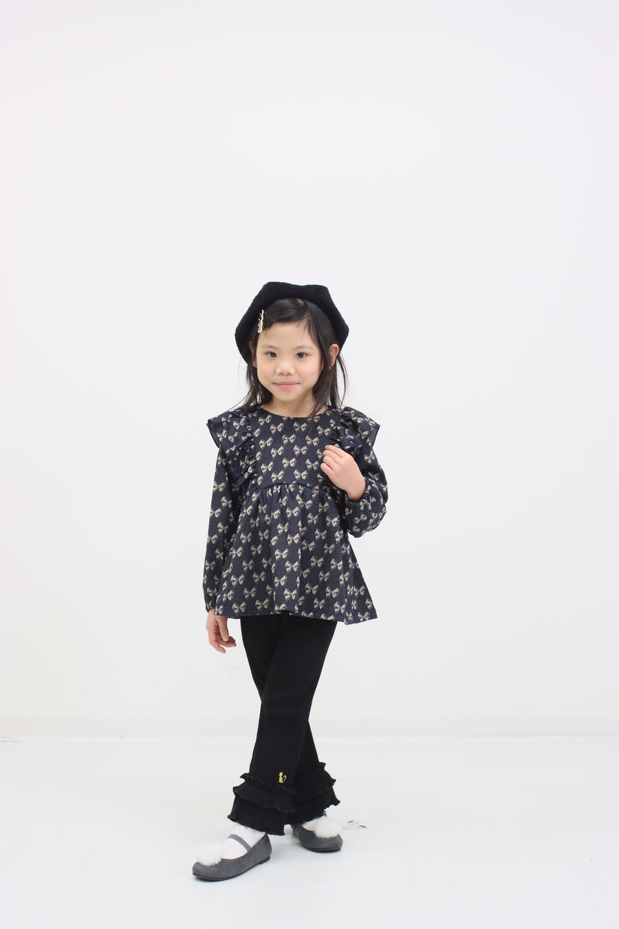 リボンジャガードプルオーバー