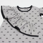 ミニリボンプリントジャンパースカート