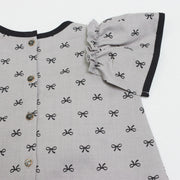 ミニリボンプリントジャンパースカート