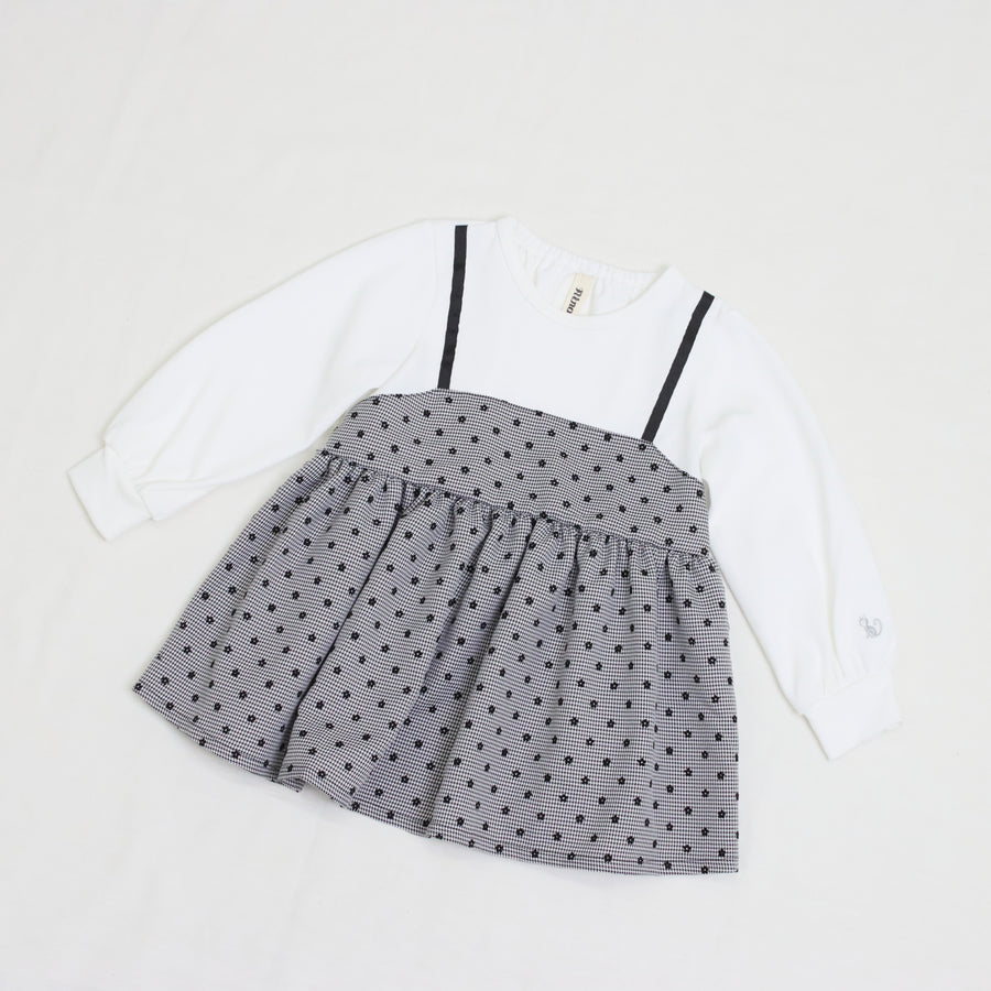 グレンチェックミニフラワーチュニック