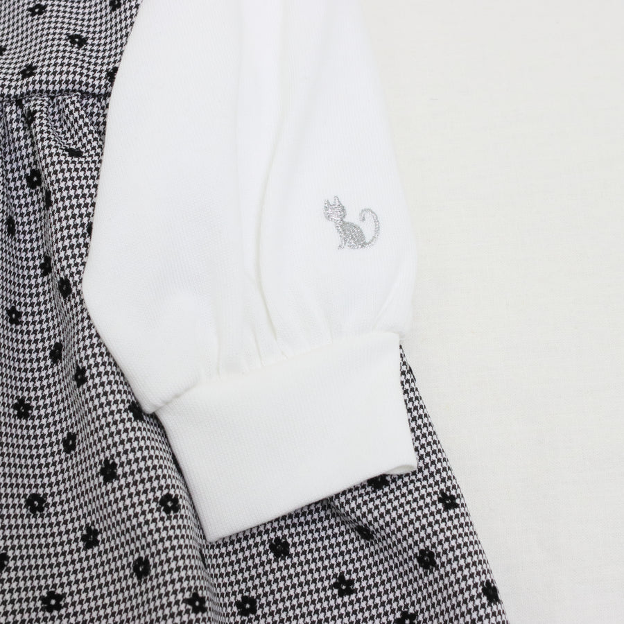 グレンチェックミニフラワーチュニック