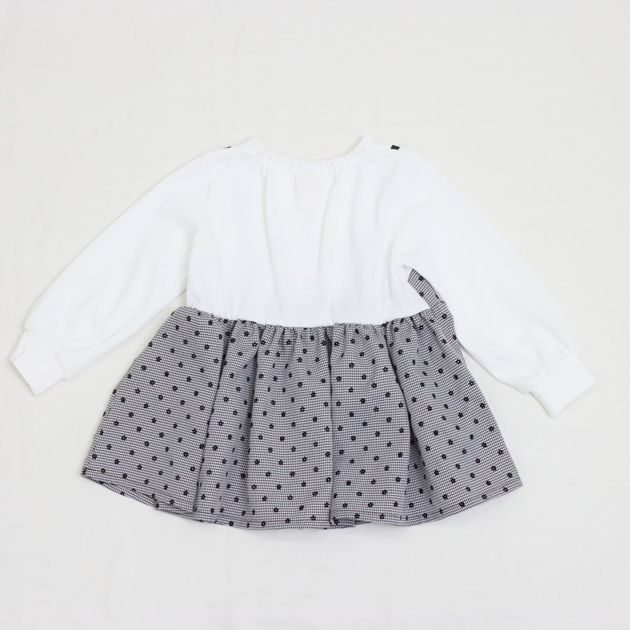 グレンチェックミニフラワーチュニック