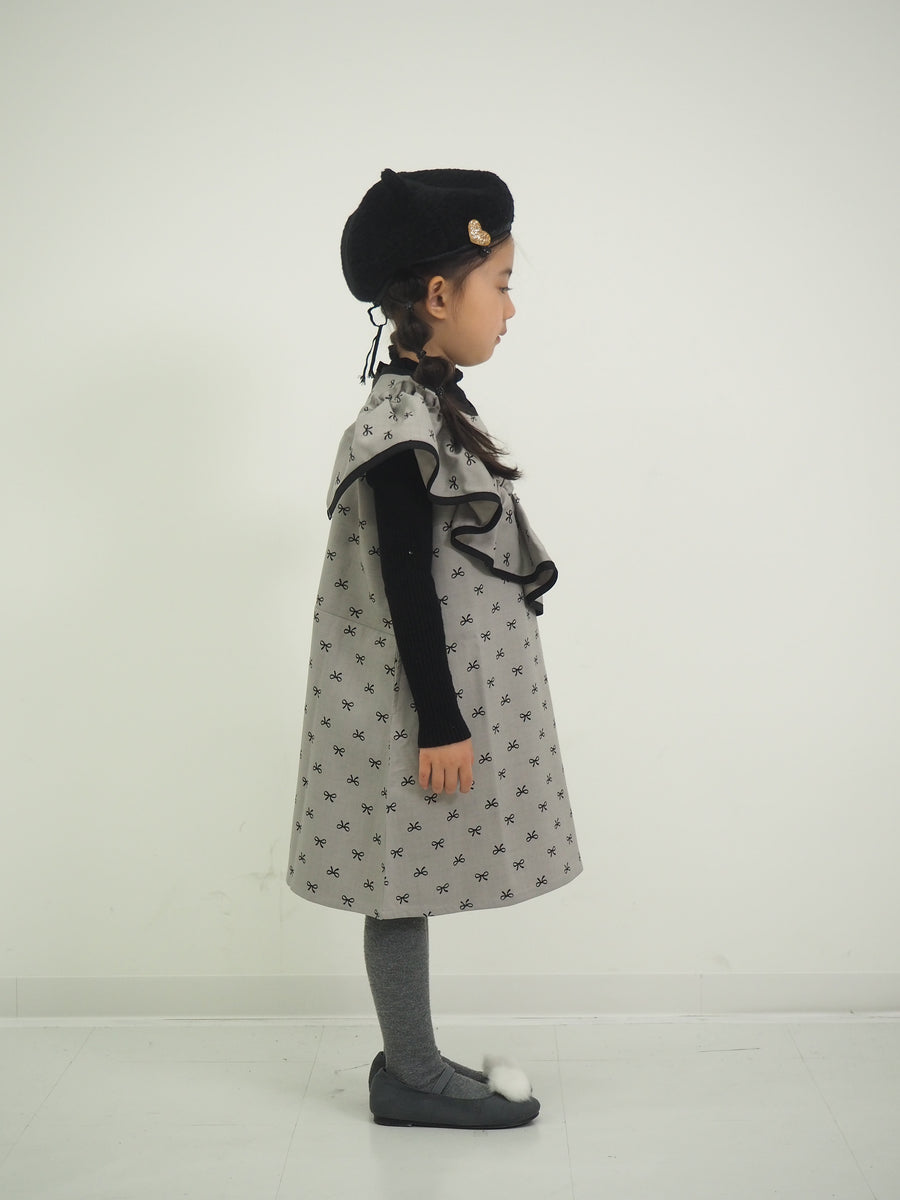 ミニリボンプリントジャンパースカート