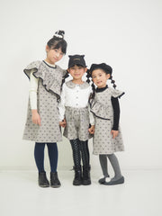 ミニリボンプリントジャンパースカート