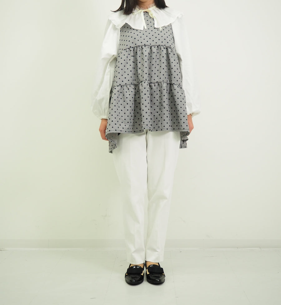 グレンチェックミニフラワーワンピース