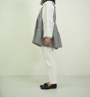 グレンチェックミニフラワーチュニック(ママサイズ)