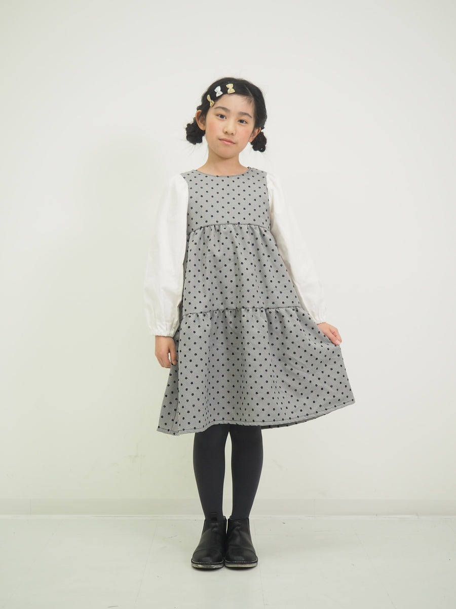 グレンチェックミニフラワーチュニック(ママサイズ)