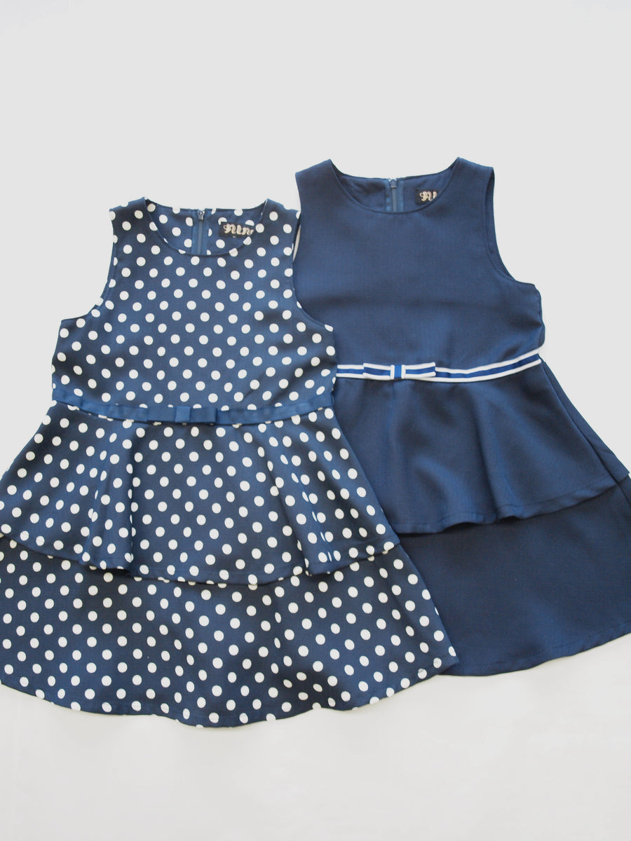 ドットペプラムワンピース