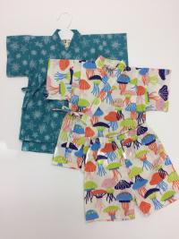 コスモ柄とクラゲ柄の甚平ｽｰﾂ’