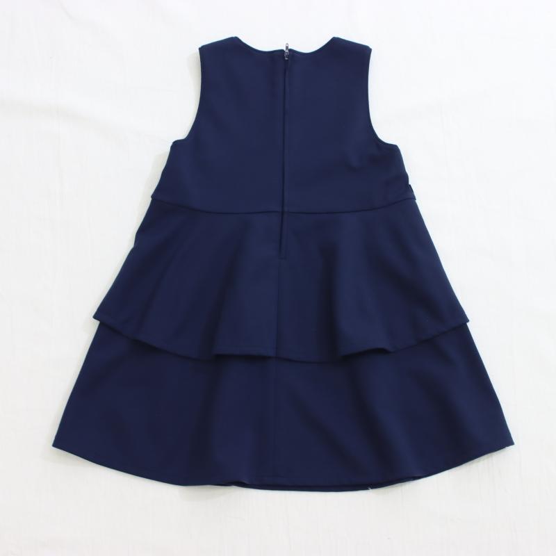 ２段ペプラムワンピース