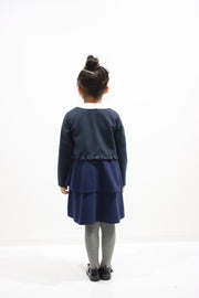 ２段ペプラムワンピース