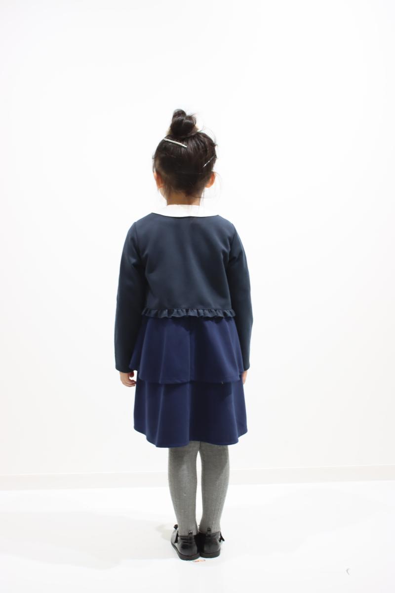 ２段ペプラムワンピース