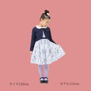 ネイビーボタニカルプリント ワンピース