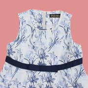 ネイビーボタニカルプリント ワンピース