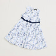 ネイビーボタニカルプリント ワンピース