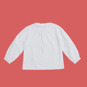 レース衿ブラウス 衿刺繍