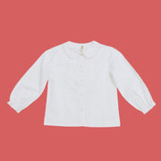 レース衿ブラウス 衿刺繍