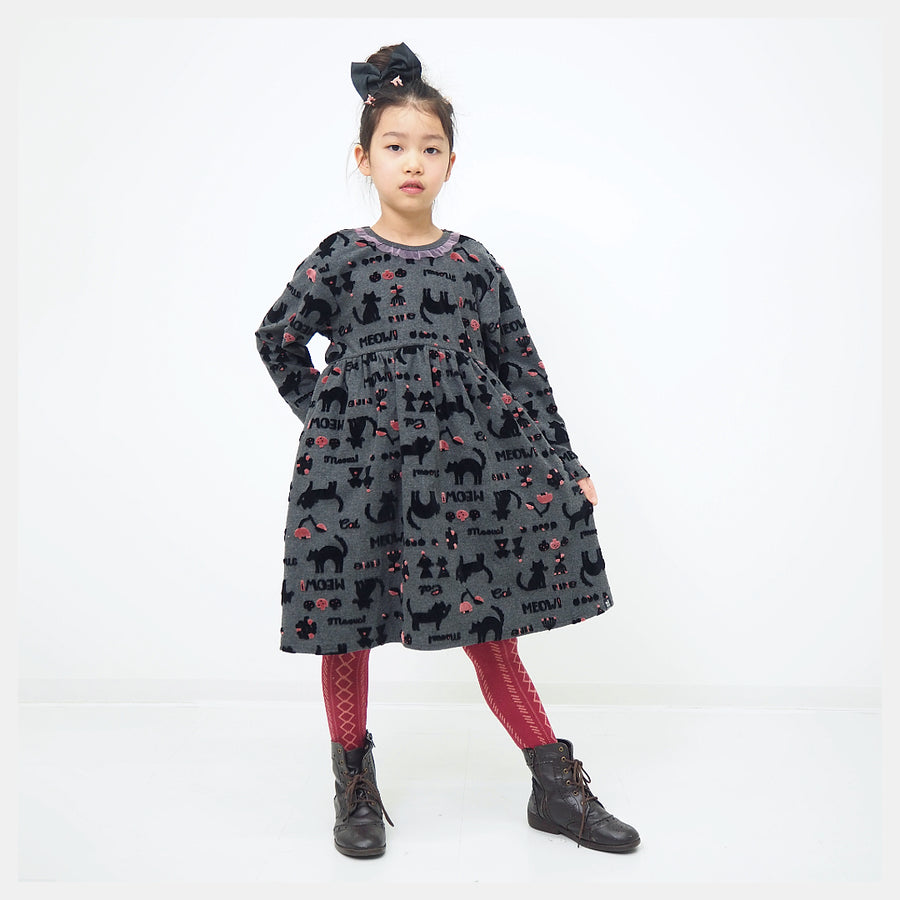 Dress | Velvet CAT | nino original cat pattern