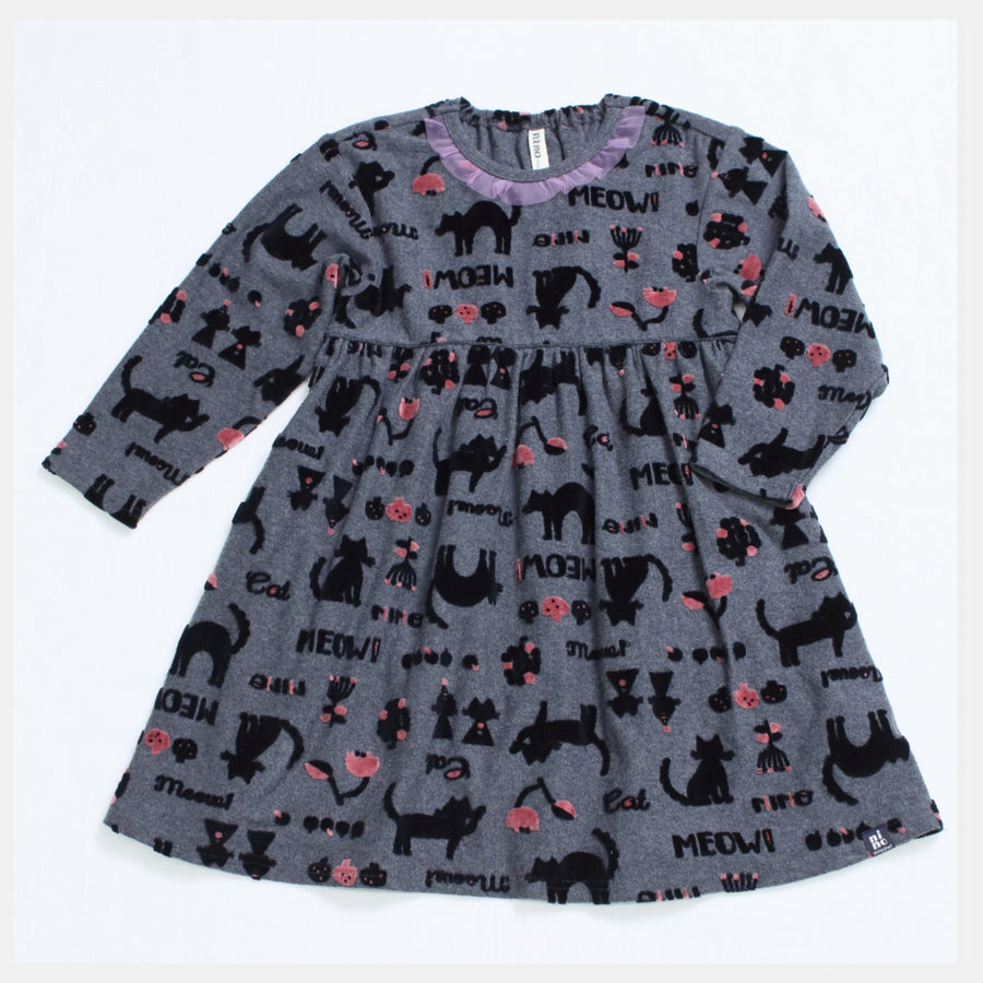 Dress | Velvet CAT | nino original cat pattern