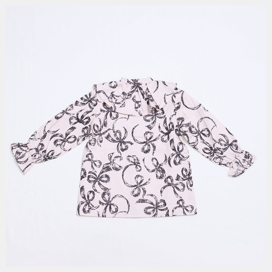 Blouse | Ribbon print