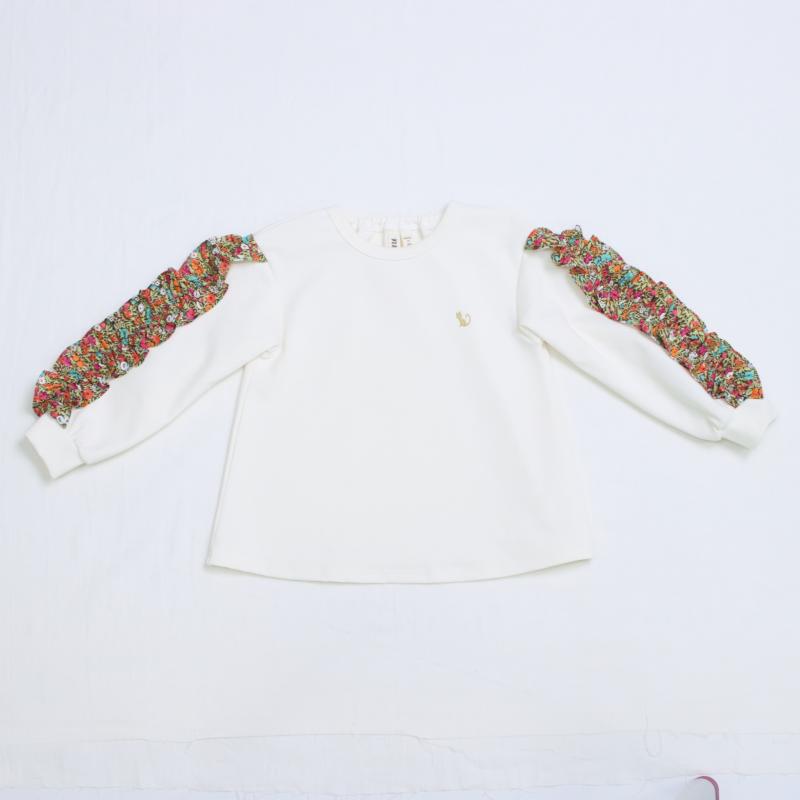 Long Tee with Liberty Flower Sleeve Frills