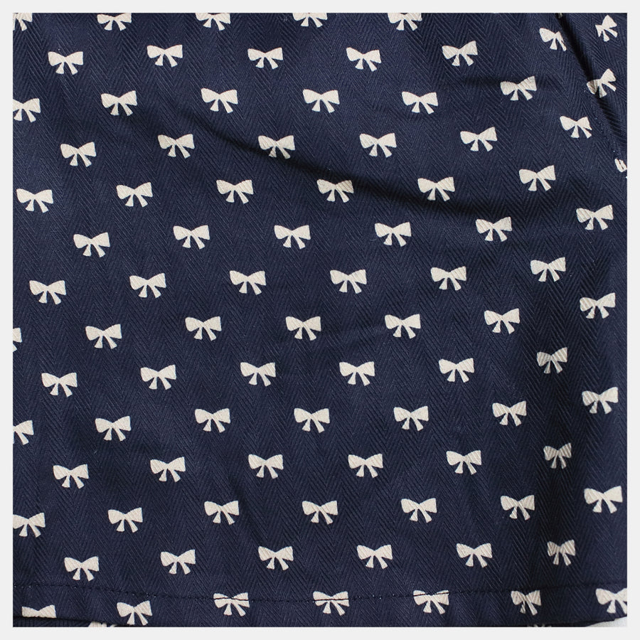 Shorts | Navy mini ribbon print