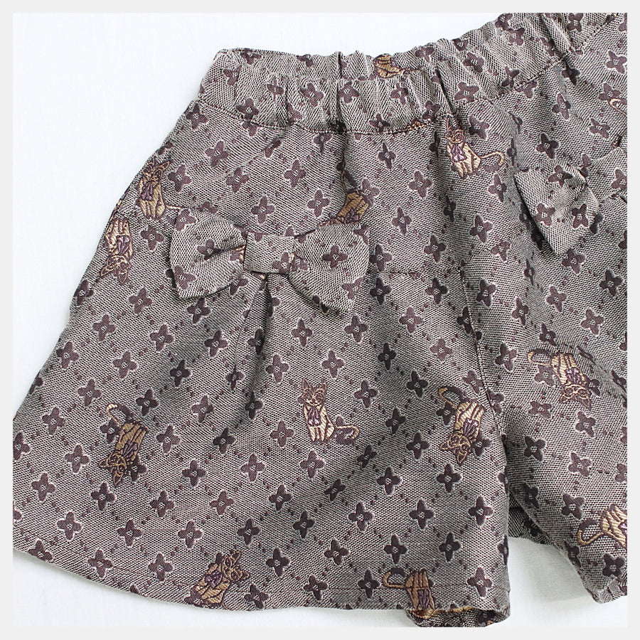 Culottes skirt | Cat monogram jacquard