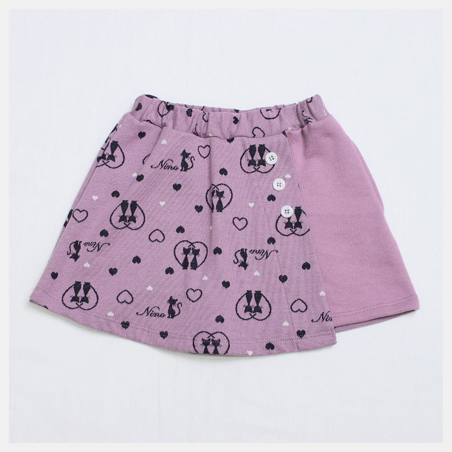 Wrap shorts! Heart CAT jacquard