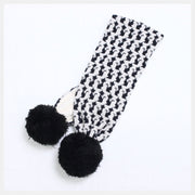 Cat pattern knitted scarf | nino original jacquard fabric