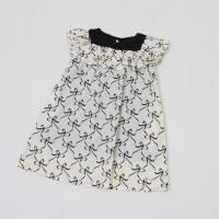 リボンプリントオフショルダーワンピース