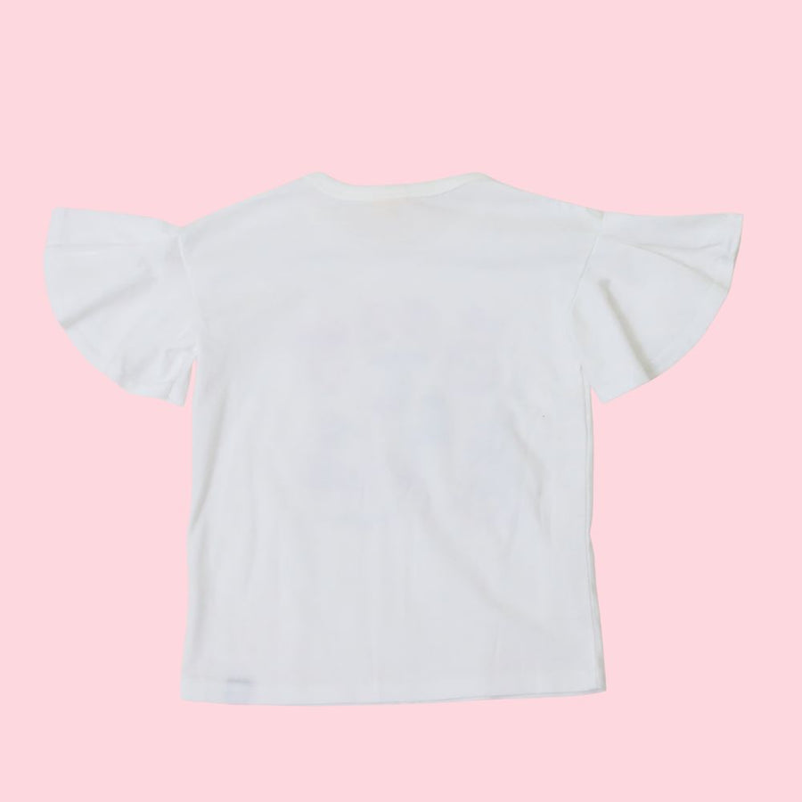 ラベンダーねこプリントTシャツ