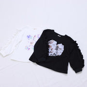 オリジナルねこプリント　袖フリルロングTee☆