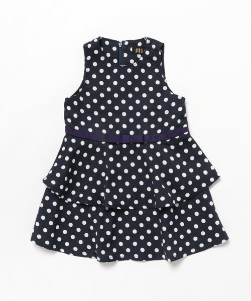 ドットペプラムワンピース