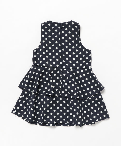 ドットペプラムワンピース