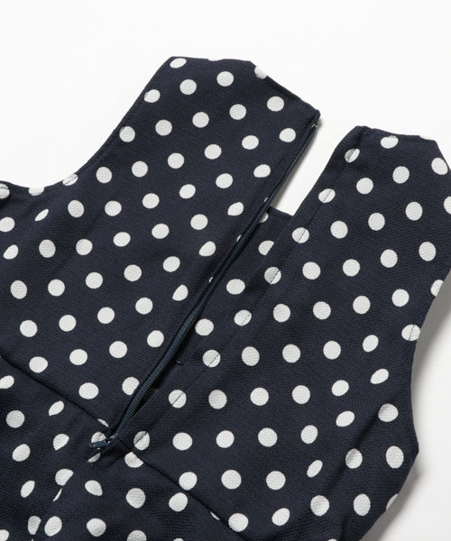 ドットペプラムワンピース