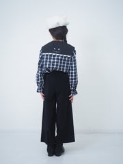 ブラックチェック　ブラウス