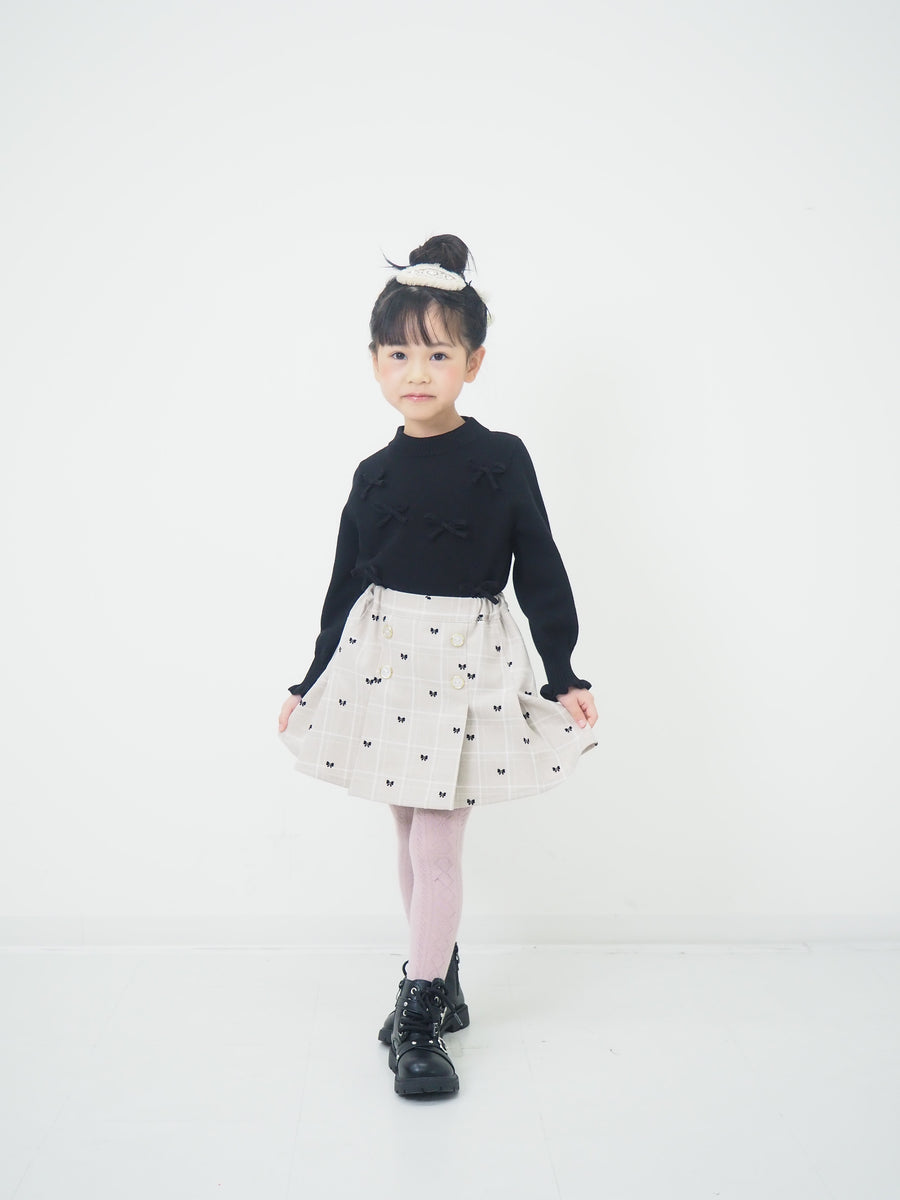 リボン付き　クルーニット☆