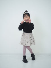 チェックリボンフロッキー　スカート風ショートパンツ