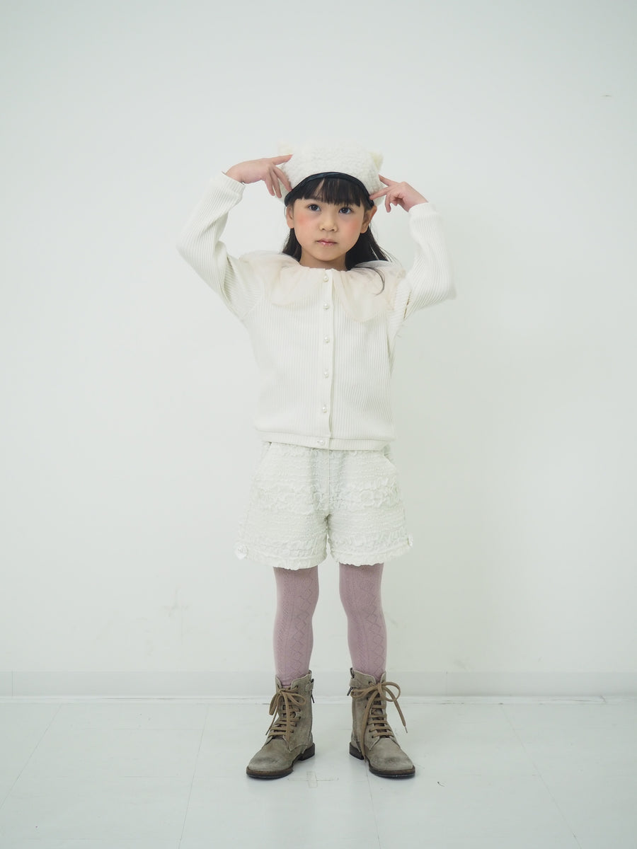 ポコポコボーダージャガード　ショートパンツ