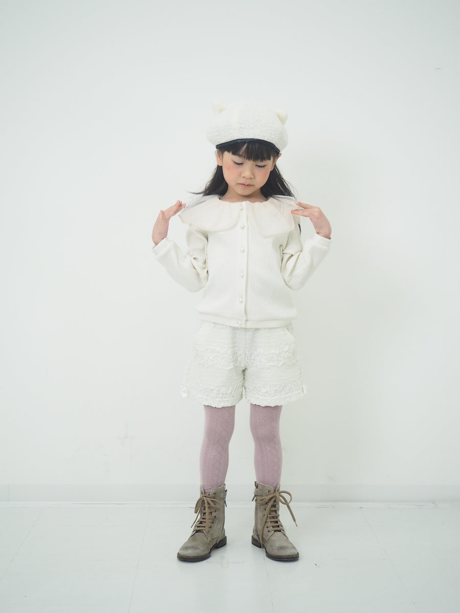 ポコポコボーダージャガード　ショートパンツ